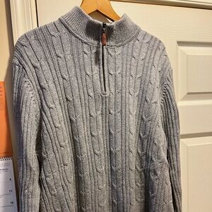 Tommy Bahama 1/4 zip cable knit sweater